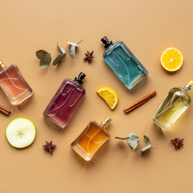 Perfume bottles.